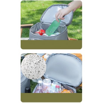 Терморюкзак Cooler Backpack 20 л мягкая сумка-холодильник для пикника, кемпинга, серый