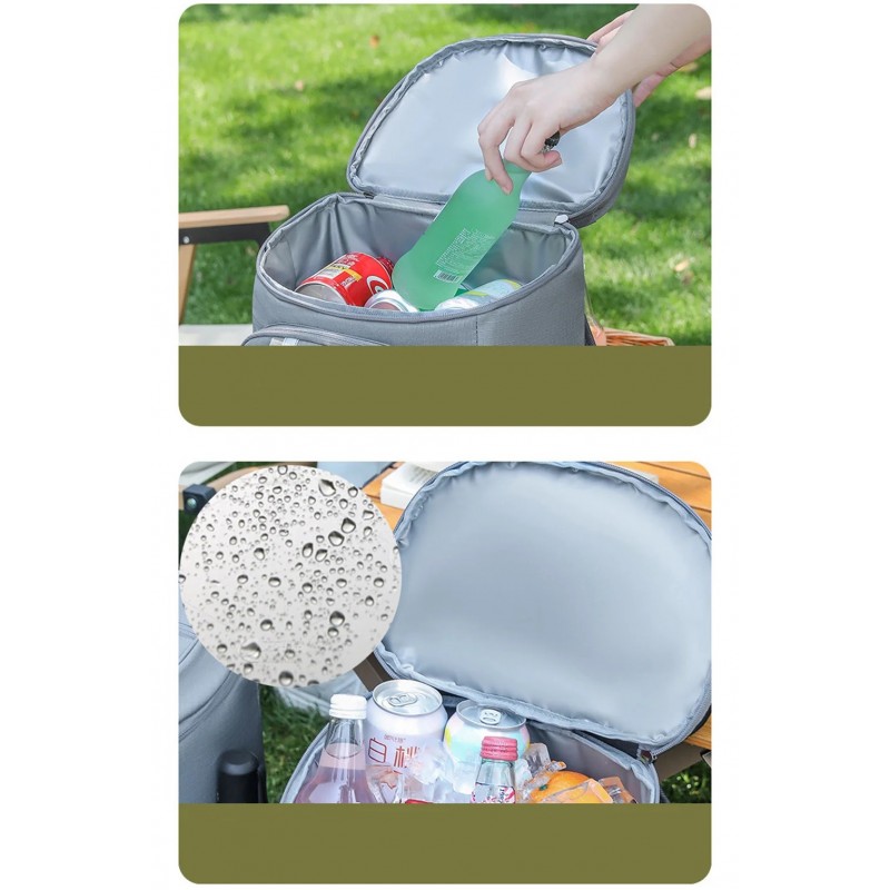 Терморюкзак Cooler Backpack 20 л мягкая сумка-холодильник для пикника, кемпинга, черный