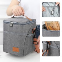 Вместительная и компактная термосумка-холодильник Termica 10 л с ремешком, серая