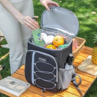 Терморюкзак Cooler Backpack 20 л мягкая сумка-холодильник для пикника, кемпинга, черный