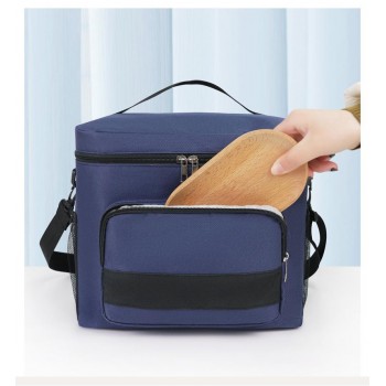 Большая термосумка-холодильник для еды и напитков с фольгированным покрытием TermoLine 16л, синяя