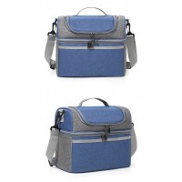 Сумка для ланча DuoBag на два яруса с термоизоляцией 10 л, Синяя