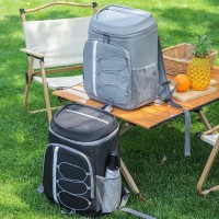 Терморюкзак Cooler Backpack 20 л мягкая сумка-холодильник для пикника, кемпинга, черный