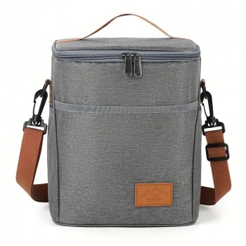 Вместительная и компактная термосумка-холодильник Termica 10 л с ремешком, серая