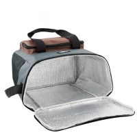 Большая термосумка-холодильник для еды и напитков с фольгированным покрытием Season 18л, черная