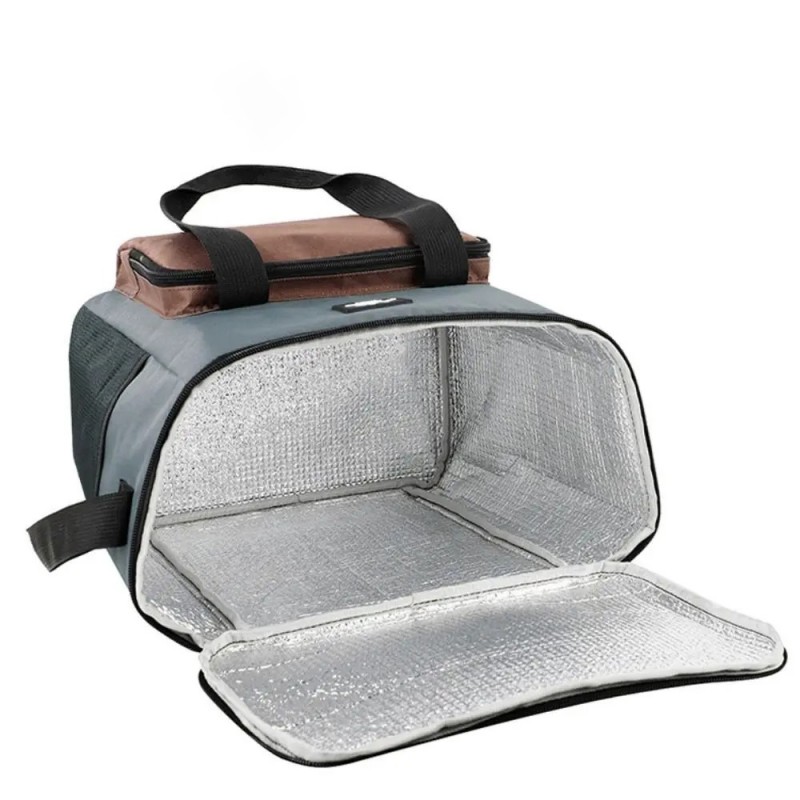 Большая термосумка-холодильник для еды и напитков с фольгированным покрытием Season 18л, черная