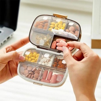 Органайзер для таблеток TravelBox 10 - герметичная таблетница с 10 отделениями