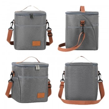 Вместительная и компактная термосумка-холодильник Termica 10 л с ремешком, серая