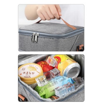 Вместительная и компактная термосумка-холодильник Termica 10 л с ремешком, серая