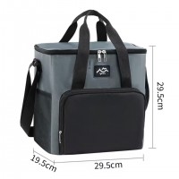 Большая термосумка-холодильник для еды и напитков с фольгированным покрытием Season 18л, черная