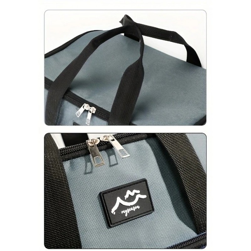 Большая термосумка-холодильник для еды и напитков с фольгированным покрытием Season 18л, черная