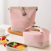Термосумка для еды и напитков 2в1, регулируемая 10/5 л, ланч-бег трансформер Tiffin Food, розовая