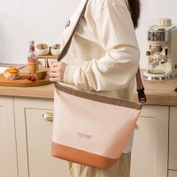 Термосумка для еды и напитков 2в1, регулируемая 10/5 л, ланч-бег трансформер Tiffin Food, коричневая