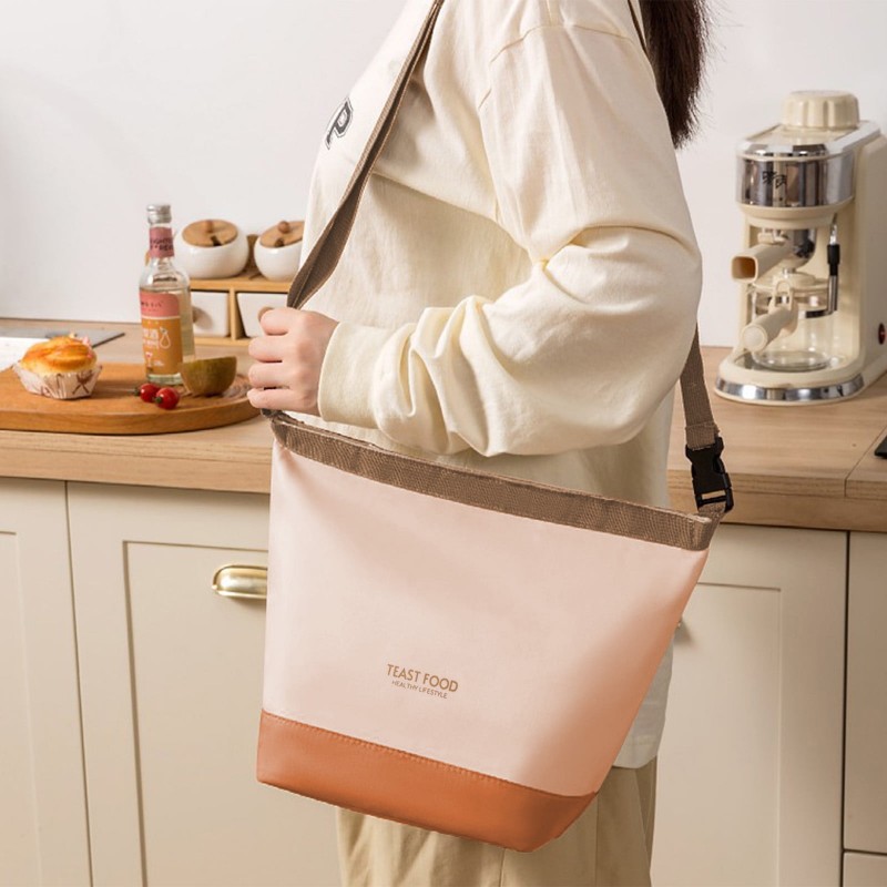 Термосумка для еды и напитков 2в1, регулируемая 10/5 л, ланч-бег трансформер Tiffin Food, коричневая