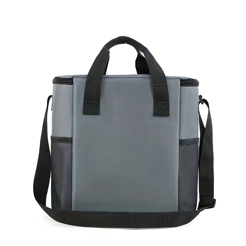 Большая термосумка-холодильник для еды и напитков с фольгированным покрытием Season 18л, черная