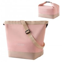 Термосумка для еды и напитков 2в1, регулируемая 10/5 л, ланч-бег трансформер Tiffin Food, розовая